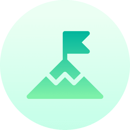 Goal mountains flag business and finance icon Goal mountains flag business and finance icon