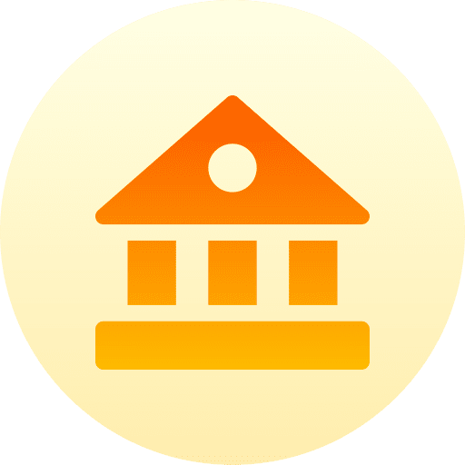 Bank building architecture and city columns icon Bank building architecture and city columns icon