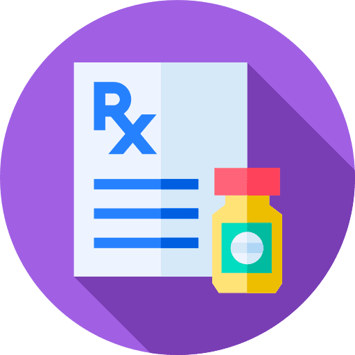 Prescription notes medicine and health rx icon