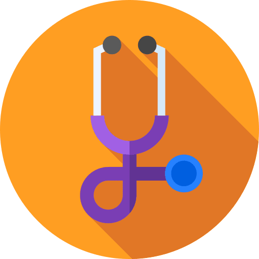 Stethoscope phonendoscope medic health icon