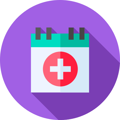 Medical appointment healthcare and medical schedule date icon
