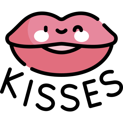Kiss love lips in love icon Kiss love lips in love icon