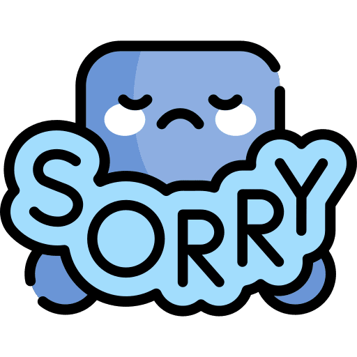 Sorry communications unhappy message icon Sorry communications unhappy message icon
