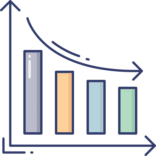 Bar graph bar graph graphic reduction icon