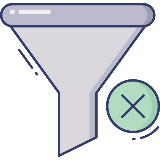 Funnel remove seo and web funnel icon
