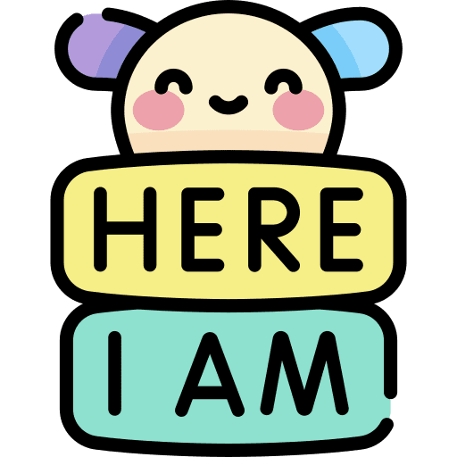 Here i am here i am love communication icon Here i am here i am love communication icon