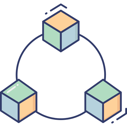 Box sharing network networking icon