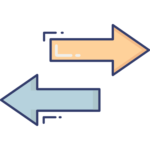 Data transfer arrows data transfer icon