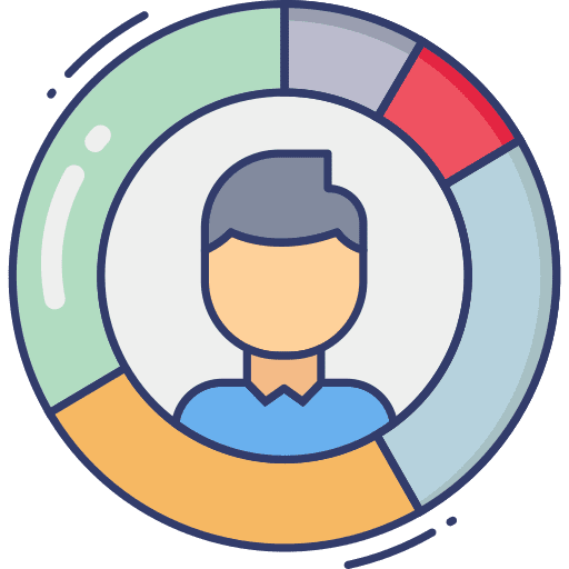 Skills pie chart capacity business and finance icon
