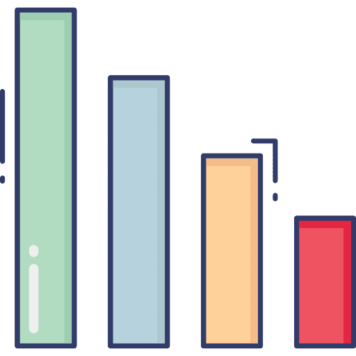 Bar graph growth bar graph icon