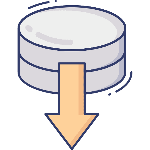 Data storage server data storage networking icon