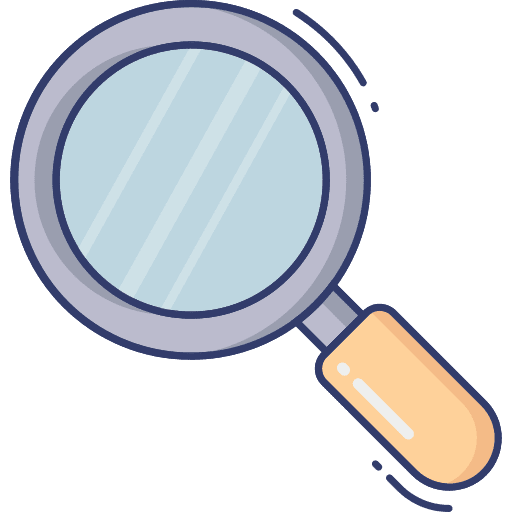 Magnifying glass magnifier search investigate icon