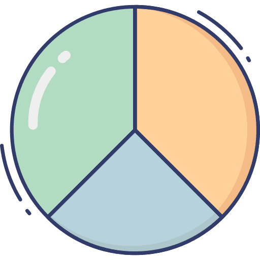Pie graph business and finance management pie graph icon