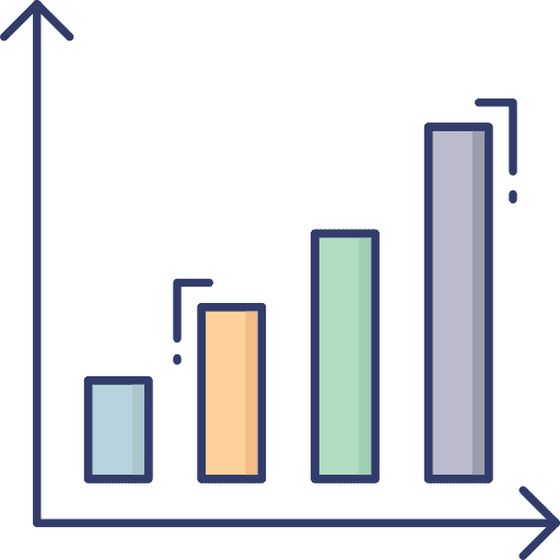 Bar graph business and finance business bar icon