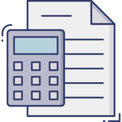 Paper calculator business and finance accounting icon