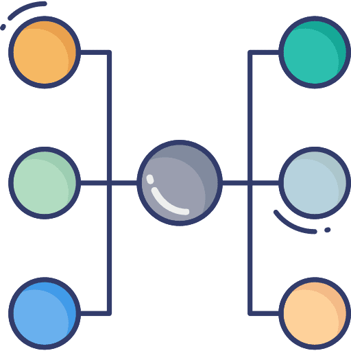 Share network circles connector icon