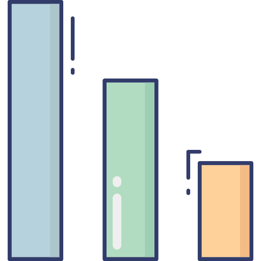 Bar graph signal vertical bars icon