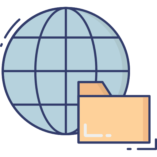 Data sharing world networking network icon