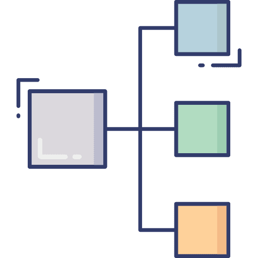 Share network organization square icon