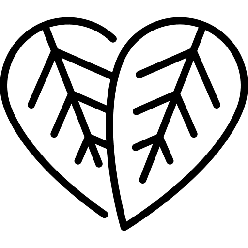 Leaves save nature love shape icon Leaves save nature love shape icon