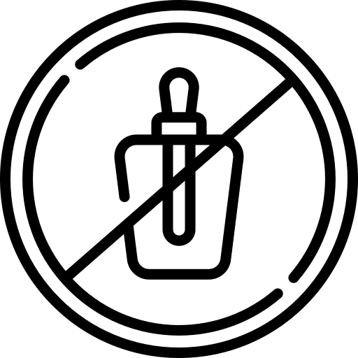 Palm oil free healthcare prohibited bottle icon Palm oil free healthcare prohibited bottle icon