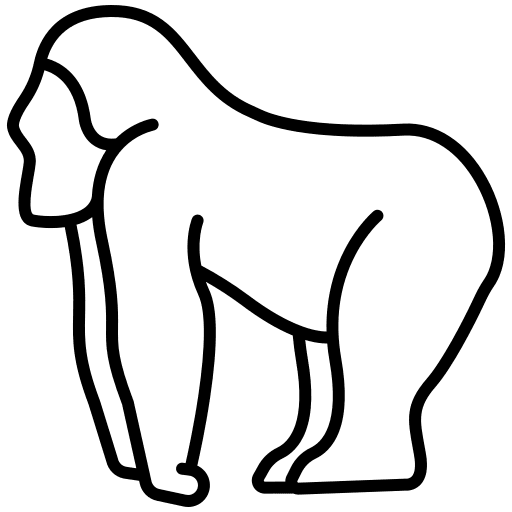 Gorilla mammal nature wildlife icon Gorilla mammal nature wildlife icon