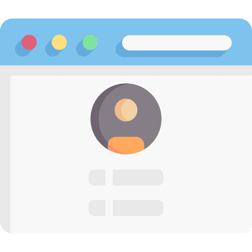 Log in user access browser icon
