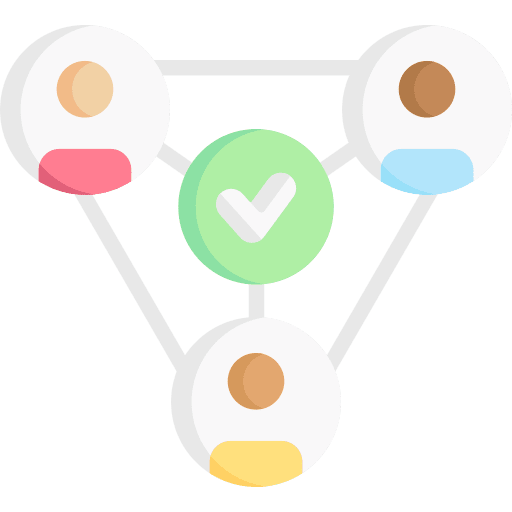 Connection teamwork network user icon