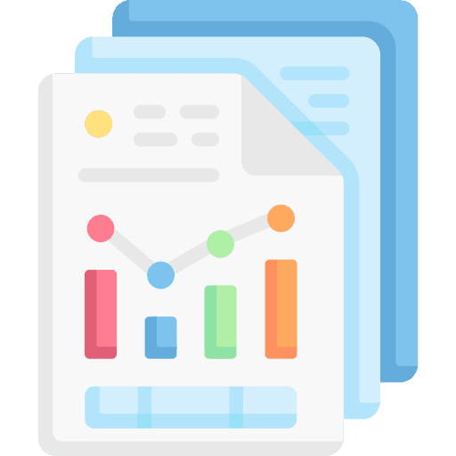 Documents bar chart report chart icon