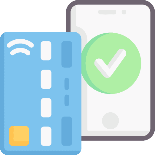 Payment method debit card payment method checked icon