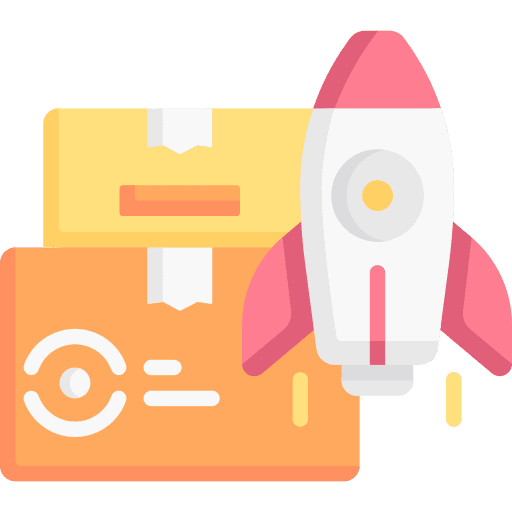 Start up project rocket pencil icon