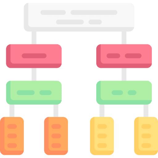 Flow chart presentation business plan icon