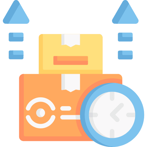 Productivity box shipping and delivery product icon