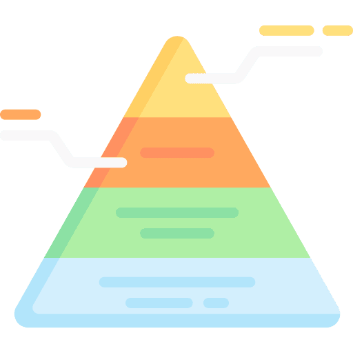 Pyramid pyramid chart statistics icon