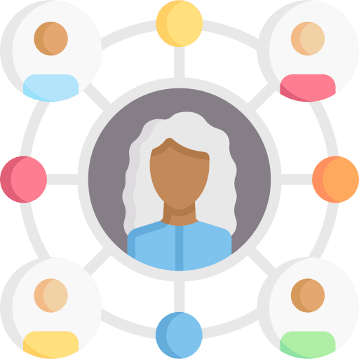 Team management group networking user icon