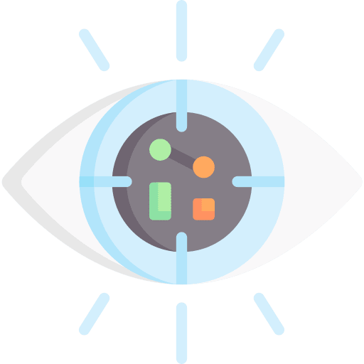Vision eye business and finance monitoring icon