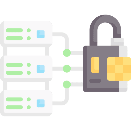 Padlock database security lock icon