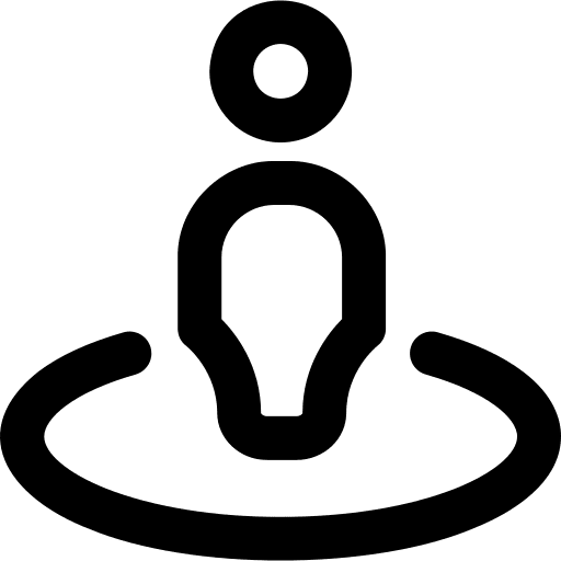 Position map point pin stick man icon