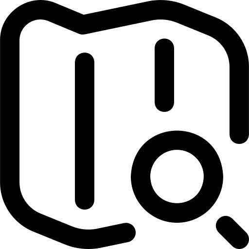 Search search magnifying glass file icon