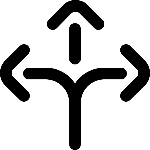 Turn left right maps and location icon