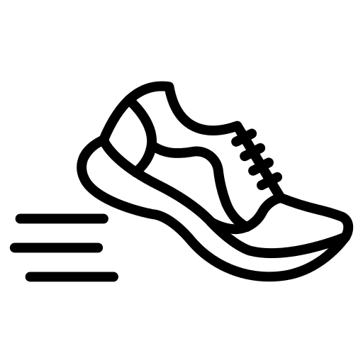 Running shoes shoe sports and competition jogging icon