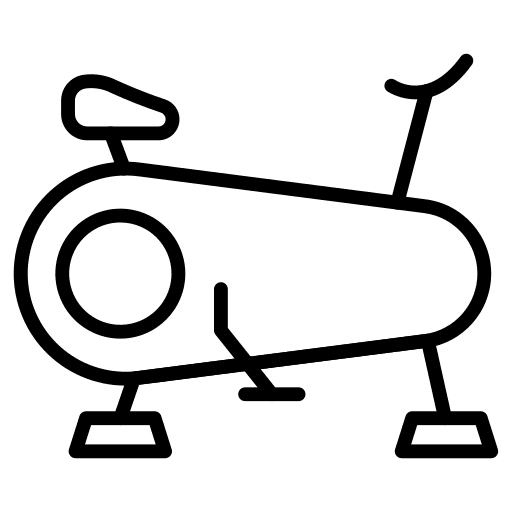 Treadmill cycle fitness sports and competition icon