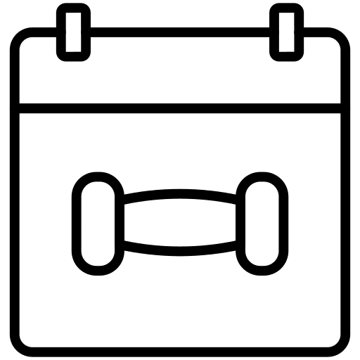 Calendar calendar gym sports and competition icon
