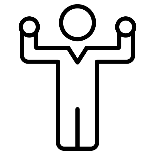 Exercise sports and competition man dumbbell icon