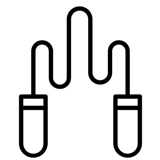 Jumping rope gym sports and competition jumping rope icon