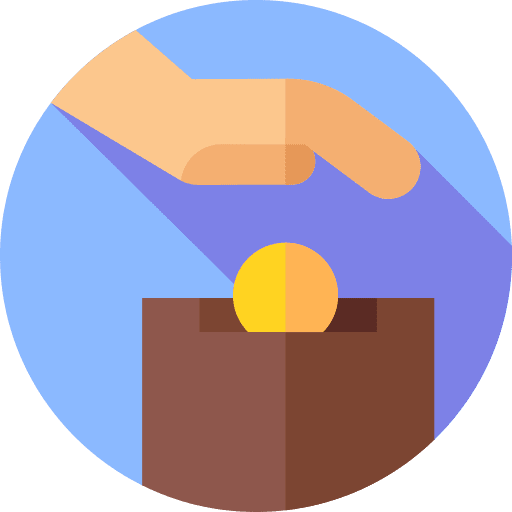 Charity hand box coin icon Charity hand box coin icon