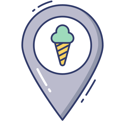 Ice cream shop gps placeholder pin icon Ice cream shop gps placeholder pin icon