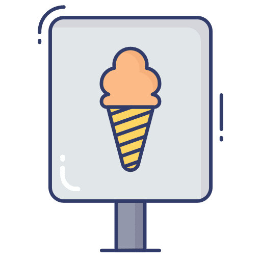 Sidewalk food and restaurant shop sign sidewalk icon Sidewalk food and restaurant shop sign sidewalk icon