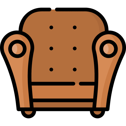 Armchair comfort furniture and household armchair icon Armchair comfort furniture and household armchair icon