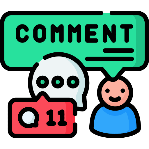 Comment conversation comment reaction icon